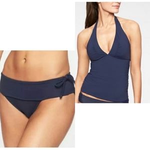 NWT Athleta 2 pieces swimsuit tankini tie bottom
